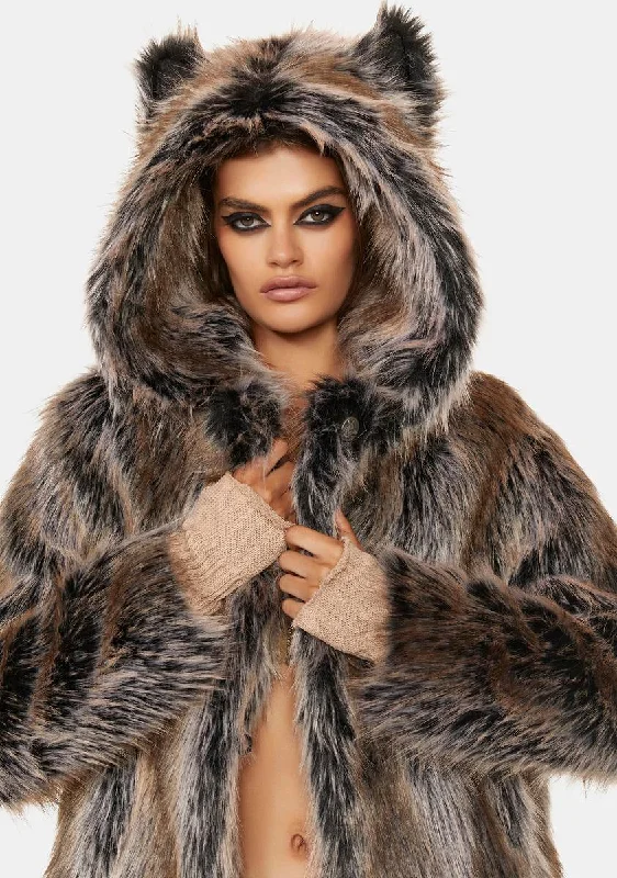 Grey Wolf Classic Faux Fur Coat