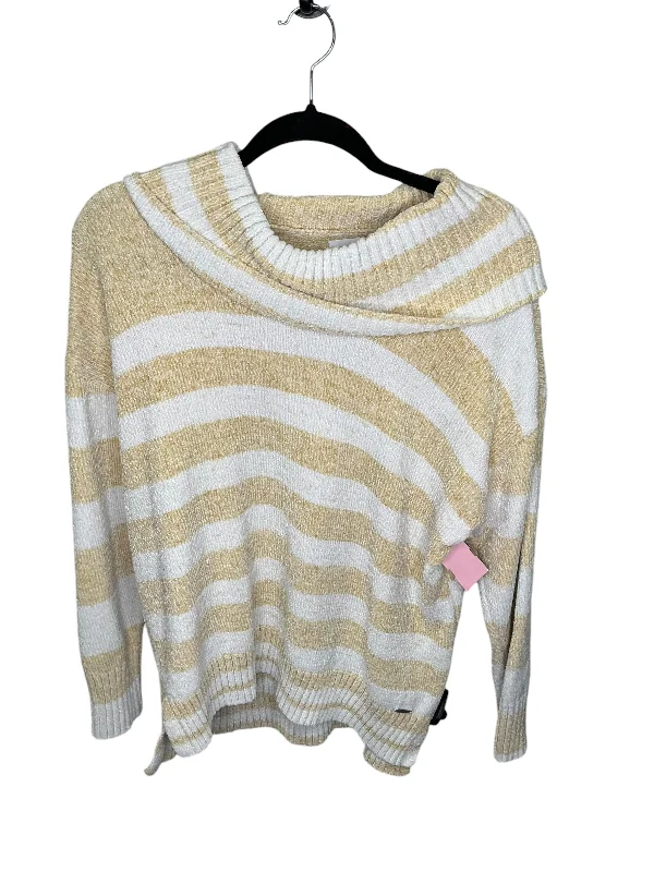 Sweater By Calvin Klein In Striped Pattern, Size: L