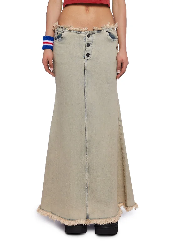 Dolly Denim Maxi Skirt