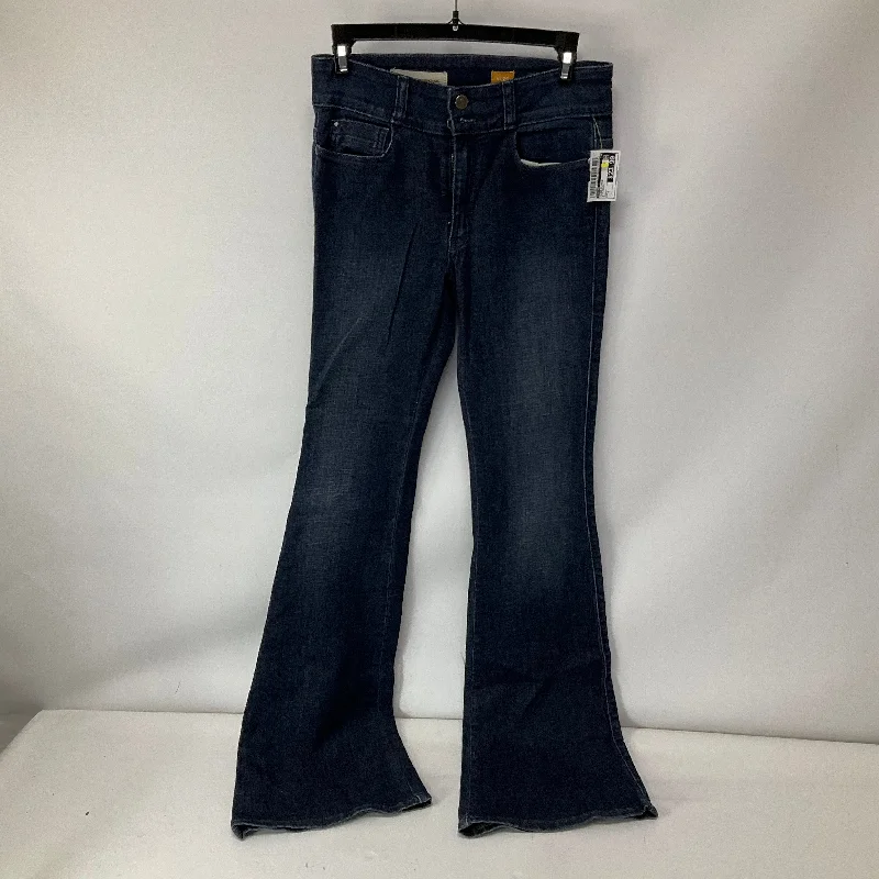 Jeans Flared By Pilcro In Blue Denim, Size: 0