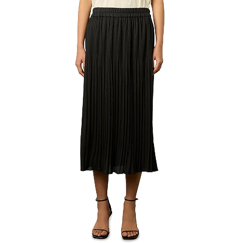 Womens Ruffled Casual Midi Skirt