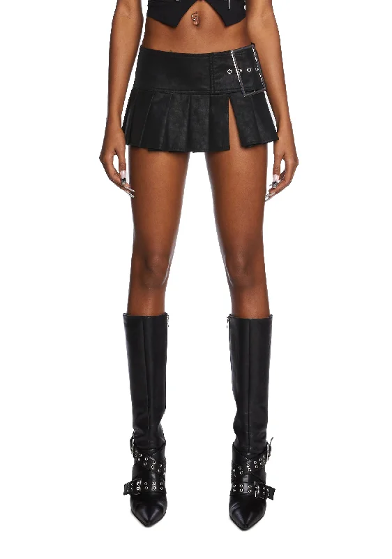 Viral Takeover Mini Skirt - Black