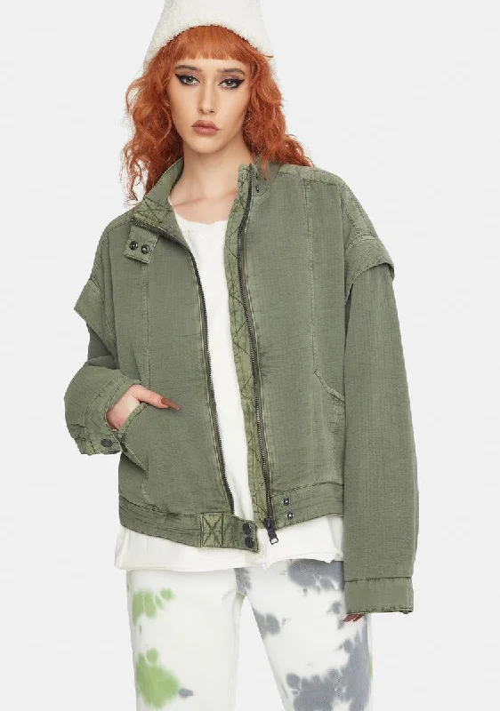 Florence Quilted Bomber Jacket