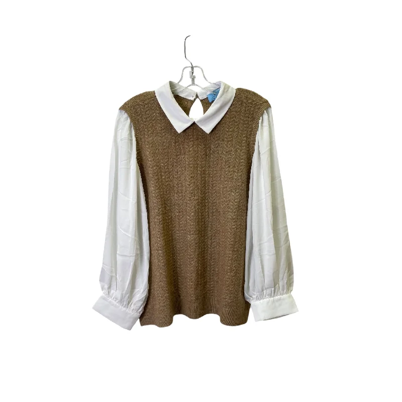 Sweater By Cece In Tan, Size:L