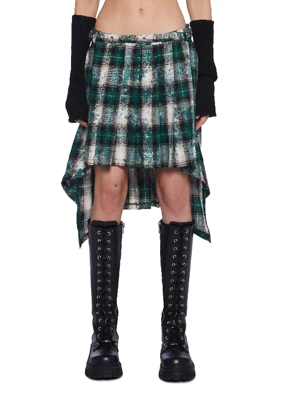 Lore Pleated Tartan Skirt