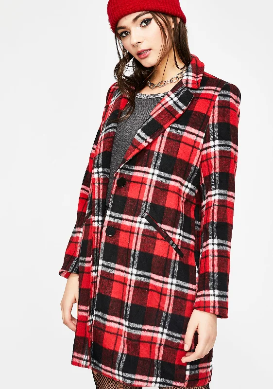 Wanna Play Plaid Coat