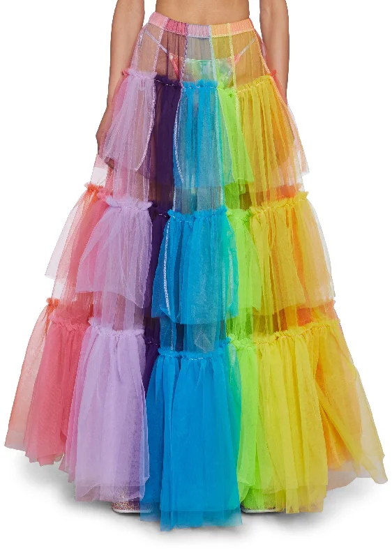 Technicolor Princess Maxi Skirt