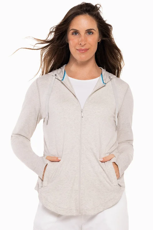 Women's LumaLeo Zip-Up Hoodie | Light Grey Heather