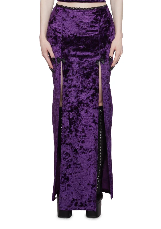 Time Stands Still Maxi Skirt - Purple