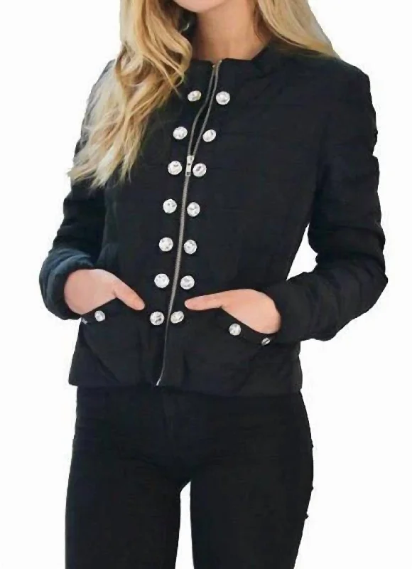 Lia Rhinestone Jacket In Black