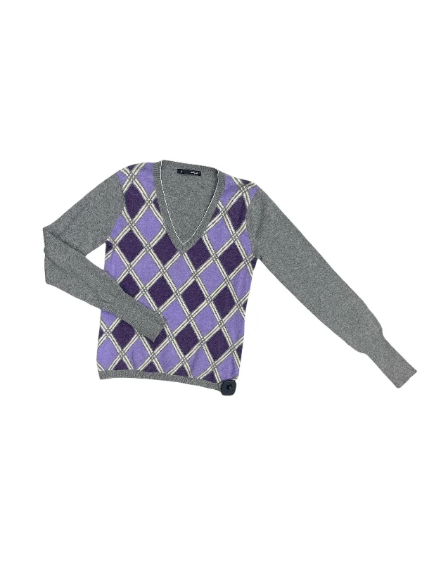 Sweater Cashmere By Pullplus In Grey & Purple