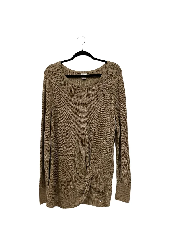 Sweater By Chicos In Gold, Size: L