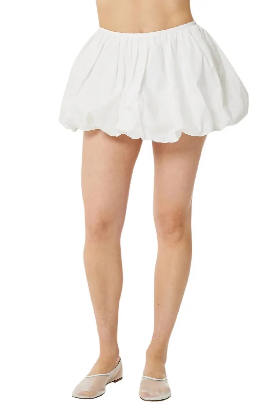 Poplin Mini Skirt In Cloud