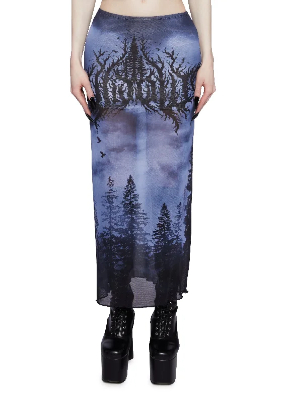 Metal Forest Maxi Skirt