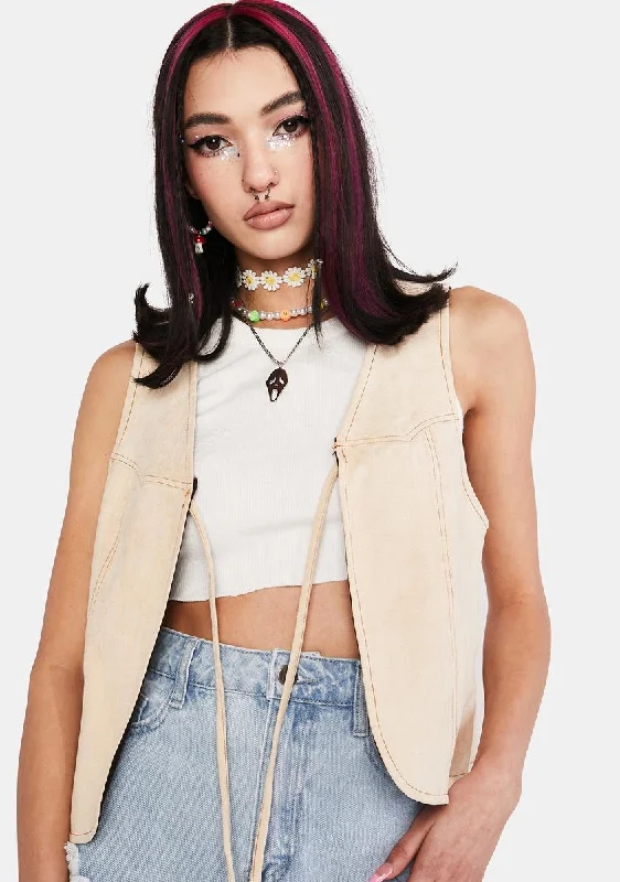 Main Street Rebel Faux Suede Vest