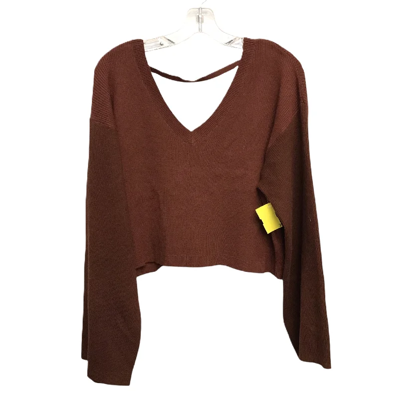 Sweater By Flx In Brown, Size: L