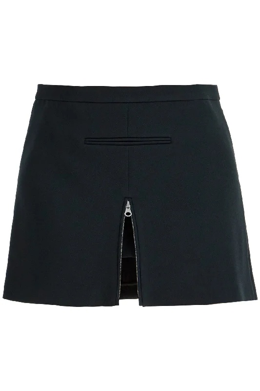 Courreges Women's Twill Mini Skirt With Zipper