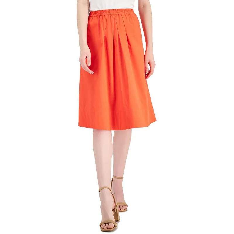 Womens Pull On Midi Midi Skirt