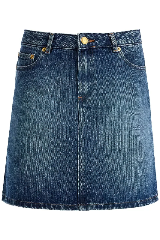 A.P.C. Women's blue Mini Skirt