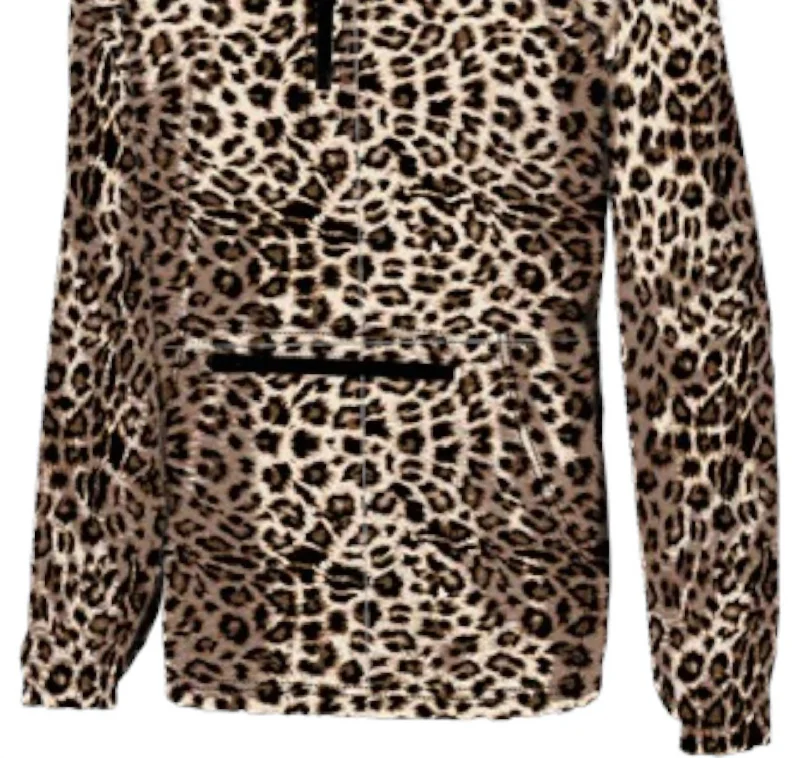 Women's Falling In Love Wind Breaker Jacket In Leopard