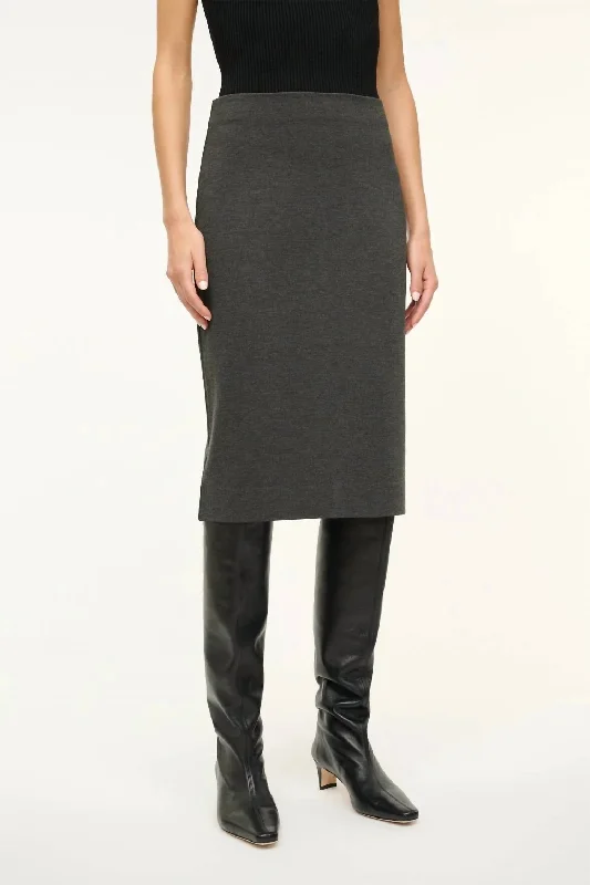 Pascale Pencil Skirt In Heather Grey