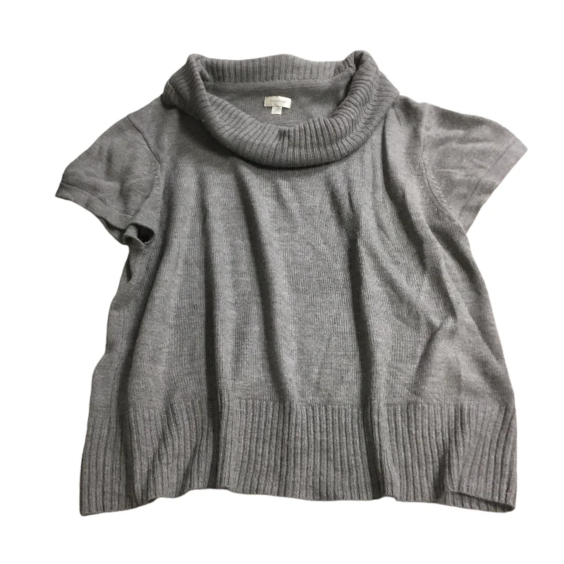 Sweater Short Sleeve By Avenue In Grey, Size: 2x