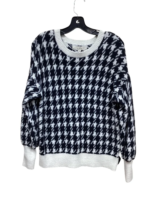 Sweater By Loft In Black & White, Size: M