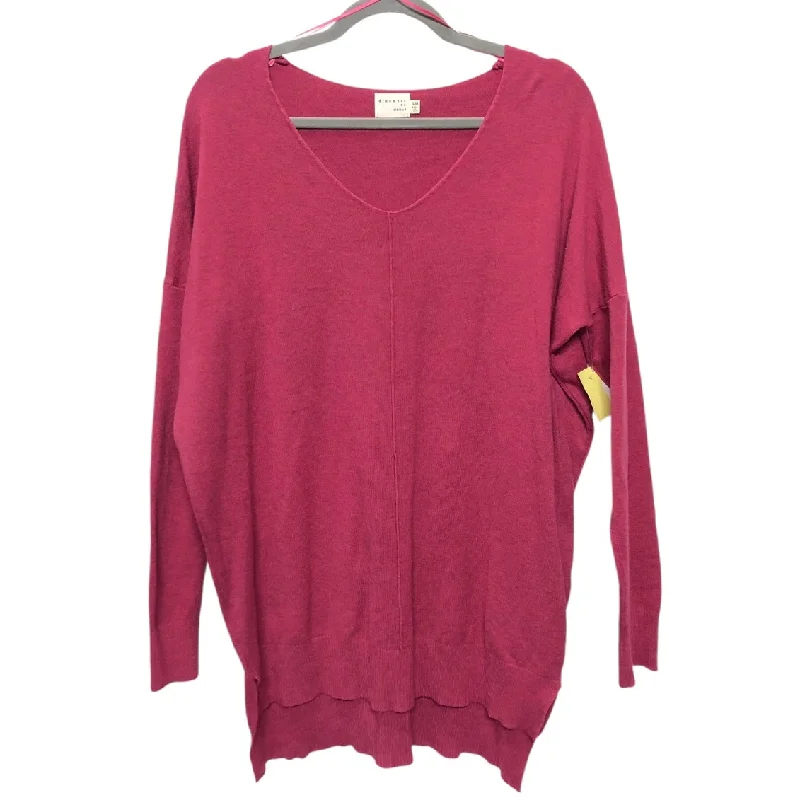 Sweater By Dreamers In Pink & Red, Size: M