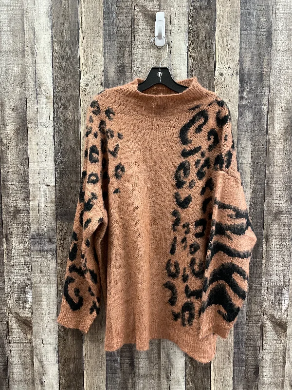 Sweater By Easel In Animal Print, Size: L