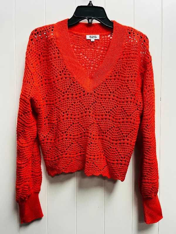 Sweater By 525 In Orange, Size: L