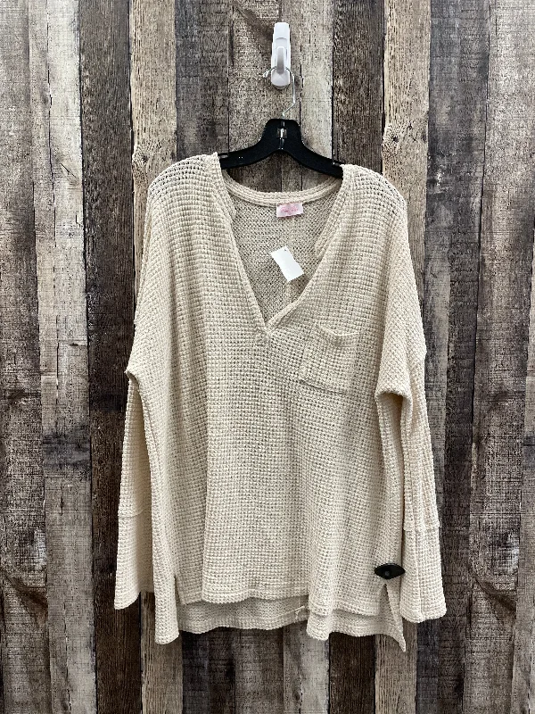 Sweater By Pink Lily In Cream, Size: 2x