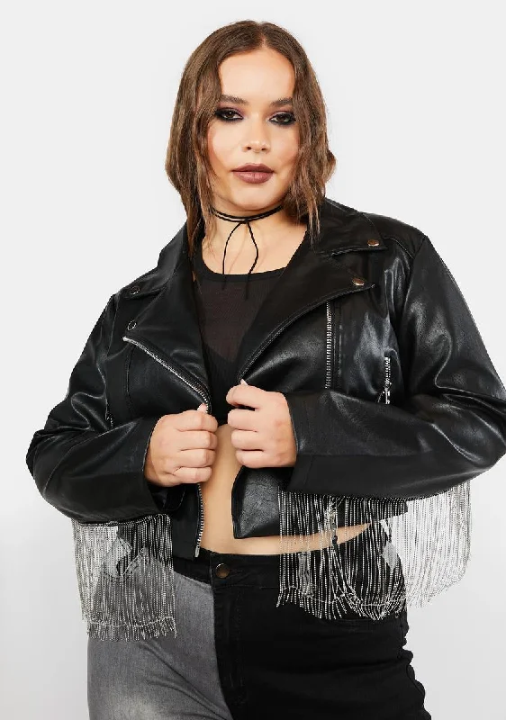 Plus Open Road Fringe Moto Jacket