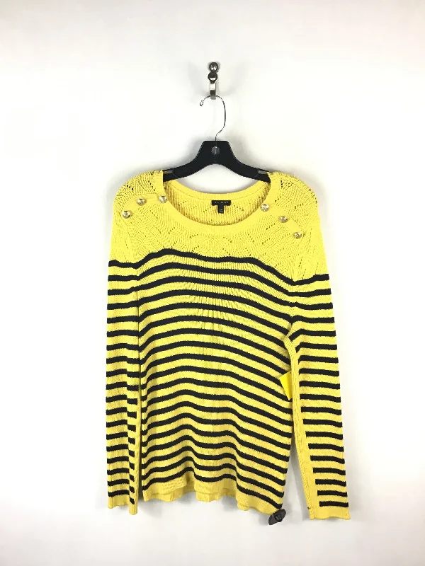 Sweater By Talbots In Blue Yellow, Size: Xl