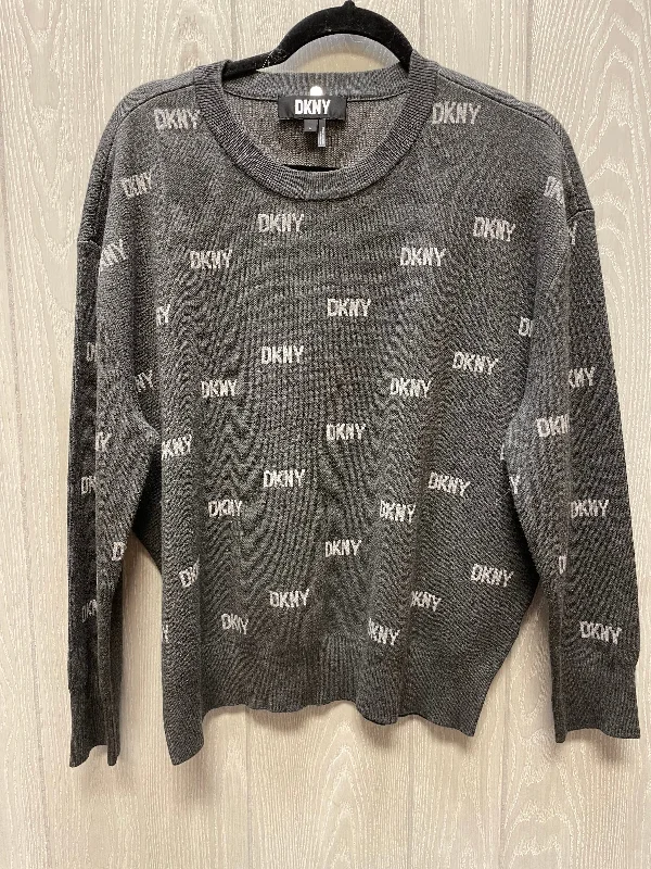 Sweater By Dkny In Grey, Size: L