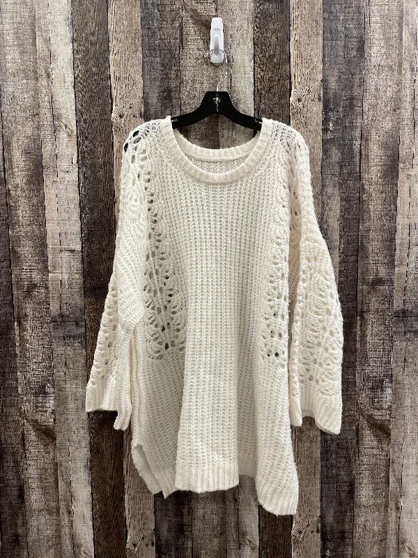 Sweater By Anthropologie In Cream, Size: Xl