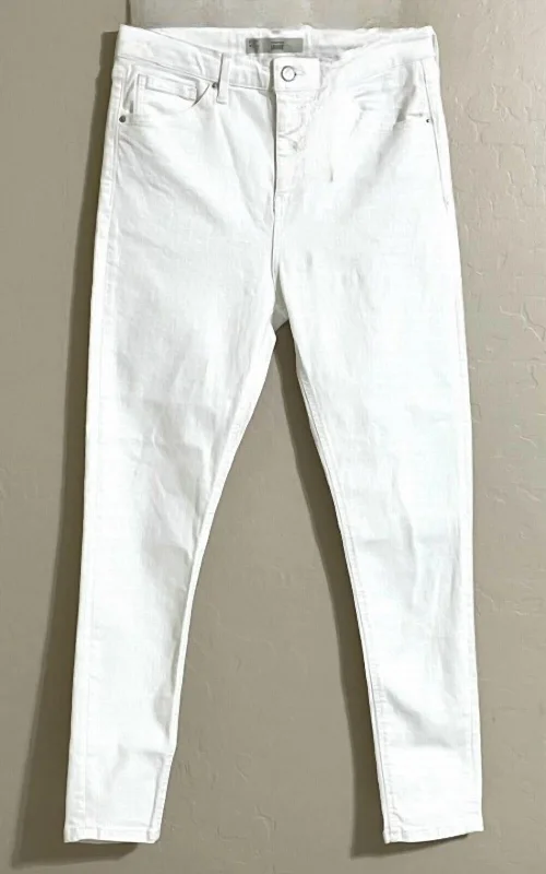 Women's Jamie Moto Stretch High Rise Skinny Jeans In White