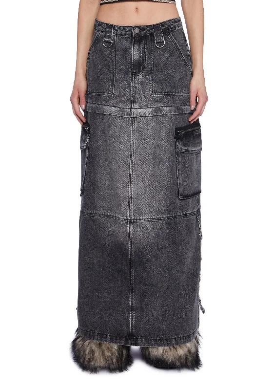 Popularity Explained Two Way Denim Maxi Skirt