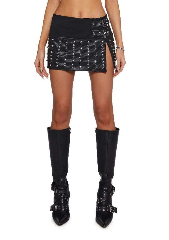 Tough As Titans Studded Skirt