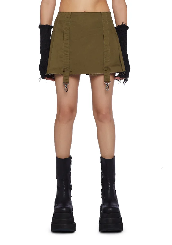 Trigger Pleated Mini Skirt