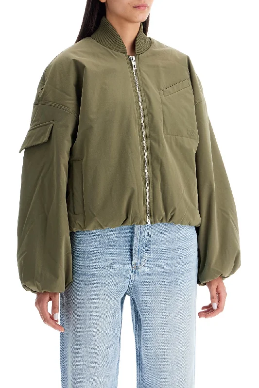 Ganni Short Oversized Bomber Jacket