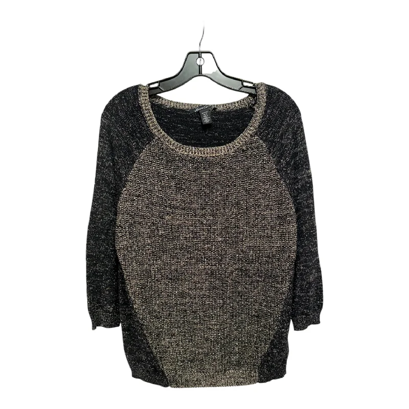 Sweater By Kenneth Cole In Black & Gold, Size: S