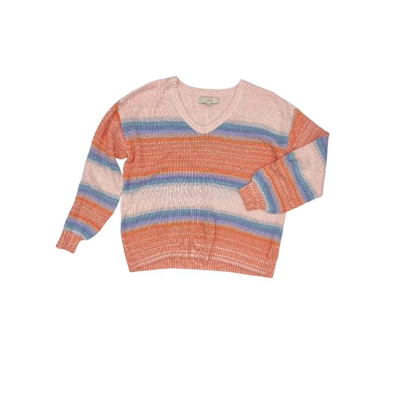 Sweater By Loft In Orange & Pink, Size:M