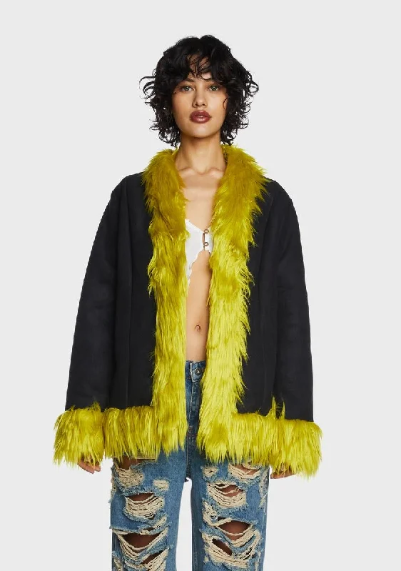 Warhol Faux Fur Coat