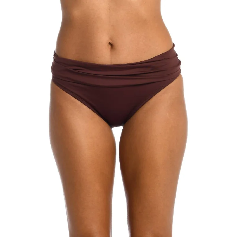 Island Goddess Shirred Band Hipster Bottom In Java