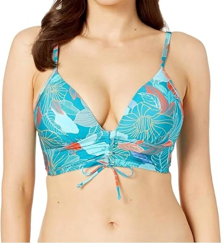 Trace Of Paradise Banded Push-Up Bra In Teal