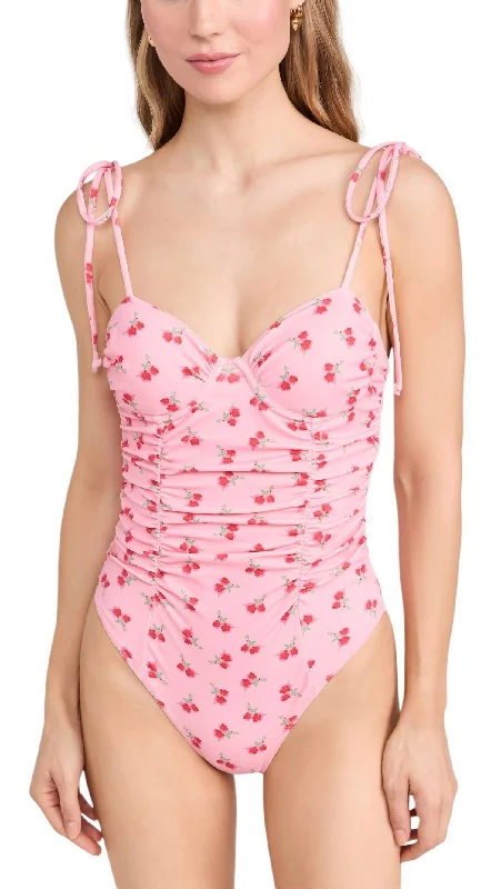 Sorella One Piece Bathingsuit In Cherry Pink