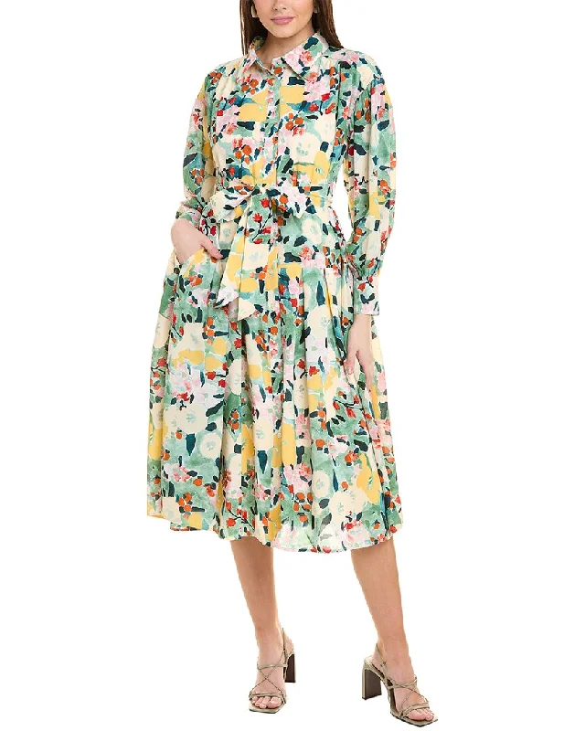 Gracia Watercolor Print Shirtdress