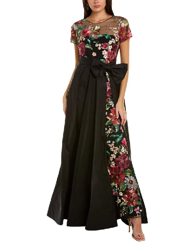 Marchesa Notte Bow Train Gown