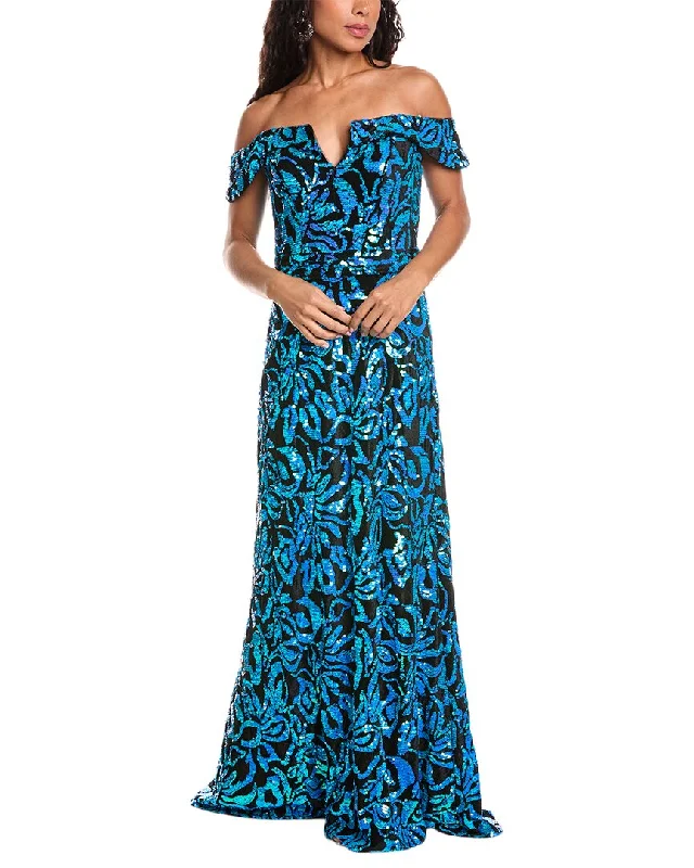 Rene Ruiz Off-The-Shoulder Gown