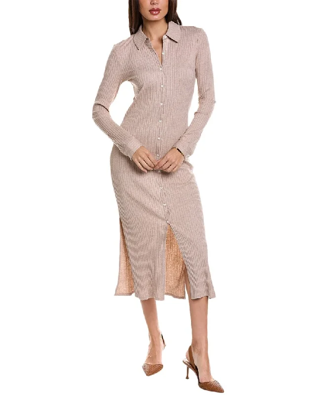 Theory Ribbed Shirtdress